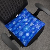 注水降温凉垫病人床上护理躺卧防褥疮大号冰垫水垫可充气垫腰垫背 深蓝底雪花45*45cm