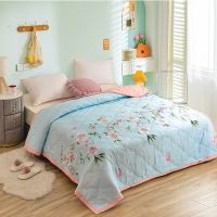 夏凉被单人空调被夏季薄款被子学生宿舍被芯双人薄被子可机洗夏被 幽蓝馨香 90*140cm[幼儿园夏被]