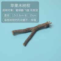 木枝叉跳台树桩吊桥楼梯蜜袋鼯龙猫磨牙仓鼠玩具玩耍用品 苹果木树杈