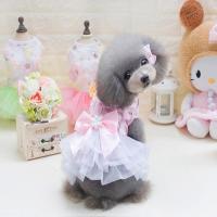 宠物裙狗礼服 春夏爆款新款衣服 狗纱裙连衣裙宠物衣服泰迪吉娃娃 蝴蝶飞飞 粉 S号