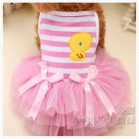 宠物衣服小奶狗裙子泰迪贵宾比熊小狗狗衣服蓬蓬裙小型犬女春秋季 粉条纹小鸡_粉纱裙 M(建议4-5斤)