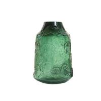 简约轻奢玻璃花瓶绿色透明插花水培花器客厅餐桌样板间创意装饰品 小号