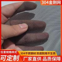 不锈钢金刚网纱窗网防蚊虫防鼠防猫抓家用自装纱网防盗窗纱金钢网 不锈钢0.8毫米厚 黑色 加密防蚊虫 最长31米联系客服定