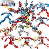 赛罗奥特曼人仔乐高积木拼装怪兽机甲儿童男孩益智玩具小学生 奥特曼随机2人仔+2机甲
