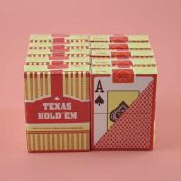 德州扑克 大字塑料扑克牌 TEXAS HOID&apos;EM 内附切牌片 10副装 红色红色10付 均码