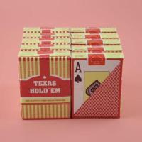 德州扑克 大字塑料扑克牌 TEXAS HOID'EM 内附切牌片 10副装 红色红色10付 均码