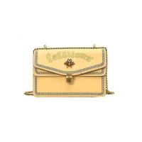 小CK蜜蜂包包女2020新款韩版链条包百搭女包单肩包斜挎包上新潮 小号黄色