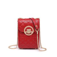 手机包女小包斜挎包2021新款女包菱格小香风迷你ins链条包单肩包 尊贵红色[收藏宝贝优先发货]