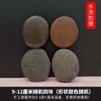 天然鹅卵石乌龟晒背发色造景石乌龟晒台石黄蜡石奇石 9-12厘米4块随机