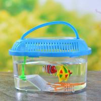户外宠物盒宠物饲养盒金鱼缸乌龟盒塑料封闭式鱼缸乌龟缸芒果形 小号芒果盒(不送礼品)