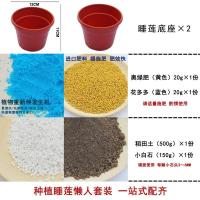 中型睡莲水生植物科罗拉多四季带花苞迷你盆栽花卉成体培根易养活 1睡莲懒人套装 不含花