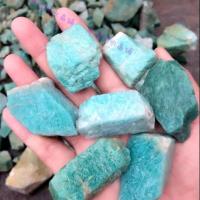 天然水晶天河石原石毛料吊坠料珠料雕刻料矿物石教学标本摆件 天河石原石约3厘米一块