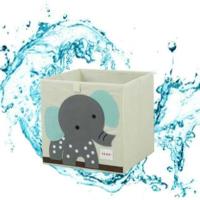 可水洗儿童玩具收纳箱衣物整理布艺可折叠储物盒分类格卡通杂物箱 大象 33*33*33可水洗无盖