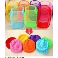 脏衣篮卡通大号可折叠三面网格脏衣篓透气脏衣服收纳框衣物收纳篮 纯色