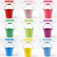 园艺铲子三件套儿童种植多肉盆栽铁锹玩雪工具沙滩铁桶挖沙土玩具 铁桶随机发