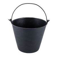灰桶工地建筑用桶牛筋泥浆桶家用加厚水泥桶塑料小水桶诱蜂桶 黑色水泥桶1个