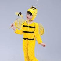 六一儿童节演出服小蜜蜂舞蹈服幼儿园宝宝儿童卡通动物装表演服装 黄色长裤长袖款 100