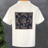 爆款新色潮男Polo衫男潮牌短袖2021新款夏季半袖男士印花有领t恤 白色 M