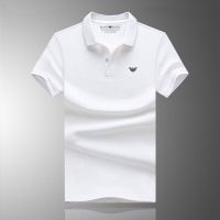 IE 阿玛尼夏季短袖t恤男印花polo衫修身翻领潮流商务男装上衣 白色鸟 其他款式店里逛逛 其他款式店里逛逛