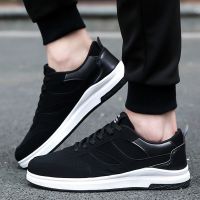 夏季透气男士休闲鞋男鞋学生鞋帆布鞋潮鞋37码38码青年增高鞋子男 660黑色 42