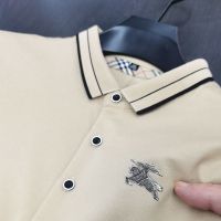 重磅珠地棉大牌尾单短袖T恤高端翻领金马刺绣外贸保罗中年Polo衫 米黄色 663 48/M 建议100-120斤