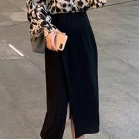 大码女装2021秋季新款炸街衬衫时尚显瘦气质御姐风胖mm半身裙套装 半身裙 L 100-120斤