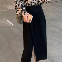 大码女装2021早秋衬衫女设计感小众花衬衣雪纺上衣胖mm半身裙套装 黑色半身裙 L 100-120斤