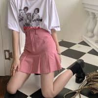复古俏皮可爱百褶短裙女2021夏季ins新款韩版小个子辣妹半身裙潮 粉色 高质量 XS