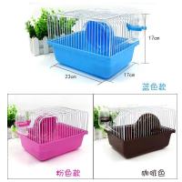 一站购齐,小仓鼠笼仓鼠宠物笼子仓鼠房子小别墅仓鼠用品仓鼠粮 小田园-咖色 单笼(带水壶+食盆+跑轮)