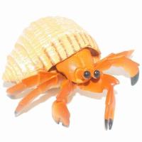 仿真寄居蟹螃蟹模型儿童玩具海洋生物实心塑胶动物玩具男女孩礼 寄居蟹模型