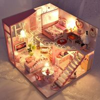 巧之匠diy小屋手工制作房子模型别墅建筑拼装毕业创意生日礼物女 甜心梦阁楼+工具胶水+灯+罩