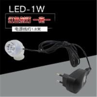 鱼缸造景LED射灯水族箱陶瓷鱼缸潜水灯具迷你鱼池潜水底射灯 一拖一红色迷你射灯