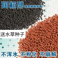 水草黑陶粒沙水族陶粒砂石头陶瓷沙能源砂水草泥基肥鱼缸造景底沙 红陶粒五斤