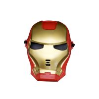 万圣节儿童舞台表演服装披风男孩蜘蛛侠超人斗篷奥特曼面具套装 英雄面具(单独面具) 钢铁侠