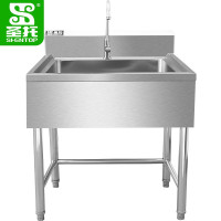 圣托(Shentop) 商用水池单星洗碗池 不锈钢餐厅单槽洗菜盆 带水龙头厨房水槽洗碗盆 STTC-MB07D
