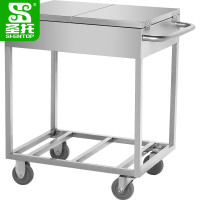 圣托(Shentop) 加厚不锈钢调料车 商用酒店饭店厨房调料台 手推餐厅移动式调味车 STTA-LA800