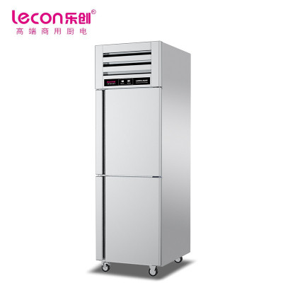 乐创(lecon)商用双门冰柜 立式厨房保鲜柜节能压缩机 工程豪华款全冷藏款 LC-J-EMG02