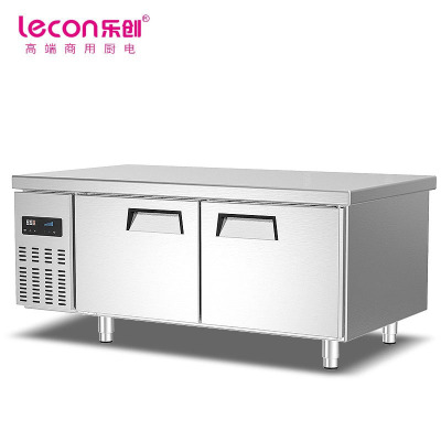 乐创 (lecon)商用保鲜工作台 1.5*0.6米厨房奶茶店卧式冰柜 工程款双温款 LC-J-SWT15