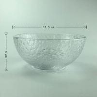 锤纹小碗[直径11.5cm高5cm] 单只装 日系锤纹透明玻璃小碗可爱个性家用餐具甜品沙拉水果碗水碗茶具