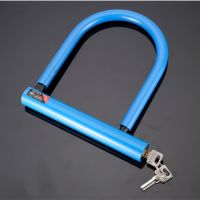 经济款6B型号(2把钥匙) U型锁摩托车锁玻璃门锁双门抗液压剪防盗锁电动车锁锁具自行车锁