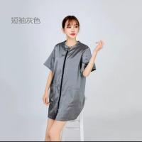 灰色短袖款 M(建议80-120斤) 发型师美发工服理发店助理中工服焗油发廊技师烫染衣宠物师防尘服