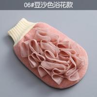 06#豆沙色浴花款 搓澡巾女成人沐浴戳澡手套双面加厚强力搓泥擦背洗澡巾免搓澡神器