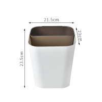 8.5L 咖色简易双分类[无盖] 垃圾分类垃圾桶带盖家用厨房客厅厕所卫生间创意大号按压式拉圾筒