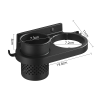 气质黑吹风机架(免打孔) 电吹风机架子免打孔壁挂卫生间置物架吸盘式浴室收纳架厕所风筒架