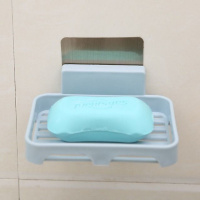 北欧蓝香皂盒[1套] 肥皂盒壁挂香皂盒沥水卫生间香皂架肥皂架免打孔浴室肥皂盒置物架