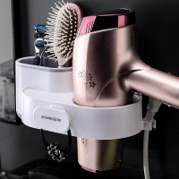 白色 吹风机架免打孔浴室卫生间厕所置物收纳架壁挂电吹风挂架风筒架子