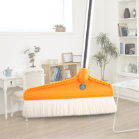A-经典款扫把|不锈钢|单节型[橘 洁雅薇羊毛扫把家用木地板扫把扫头发笤帚软毛N鬃毛扫帚单个扫把