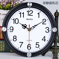 21cm黑盘DB[非静音] [小猪佩奇]挂钟客厅欧式创意个性儿童卡通石英钟静音时钟电子表