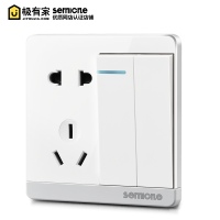 86型墙壁国际电工家用开关二开双控带五孔双联2开5孔电源插座面板