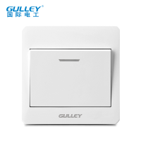 国际电工明装一开多控开关单开一位中途电源开关面板走明线明盒